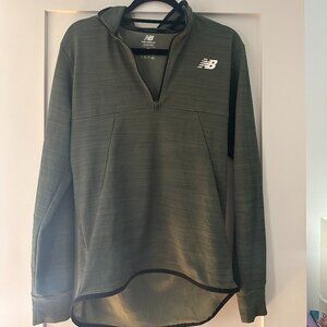 New Balance Quarter-Zip Pullover Men’s Green Size Medium